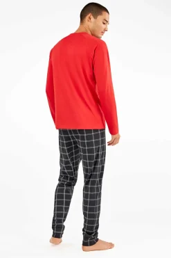Gisela Conjunto pijama hombre de punto interlock Snoopy rojo Online
