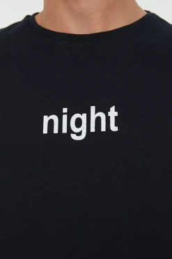 Trendyol Conjunto pijama largo rayas azul New