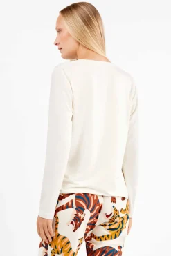 Gisela Conjunto pijama pantalón estampado tigres beige Discount