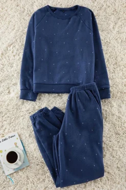 Trendyol Conjunto pijama polar lunares azul Best