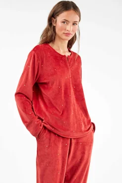 Gisela Conjunto pijama tejido polar elástico estampado