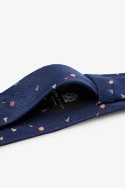 Cortefiel Corbata seda natural Azul marino Hot