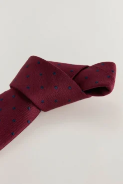 Pedro del Hierro Corbata seda natural Burdeos