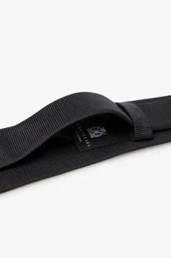 Cortefiel Corbata seda natural Negro Hot