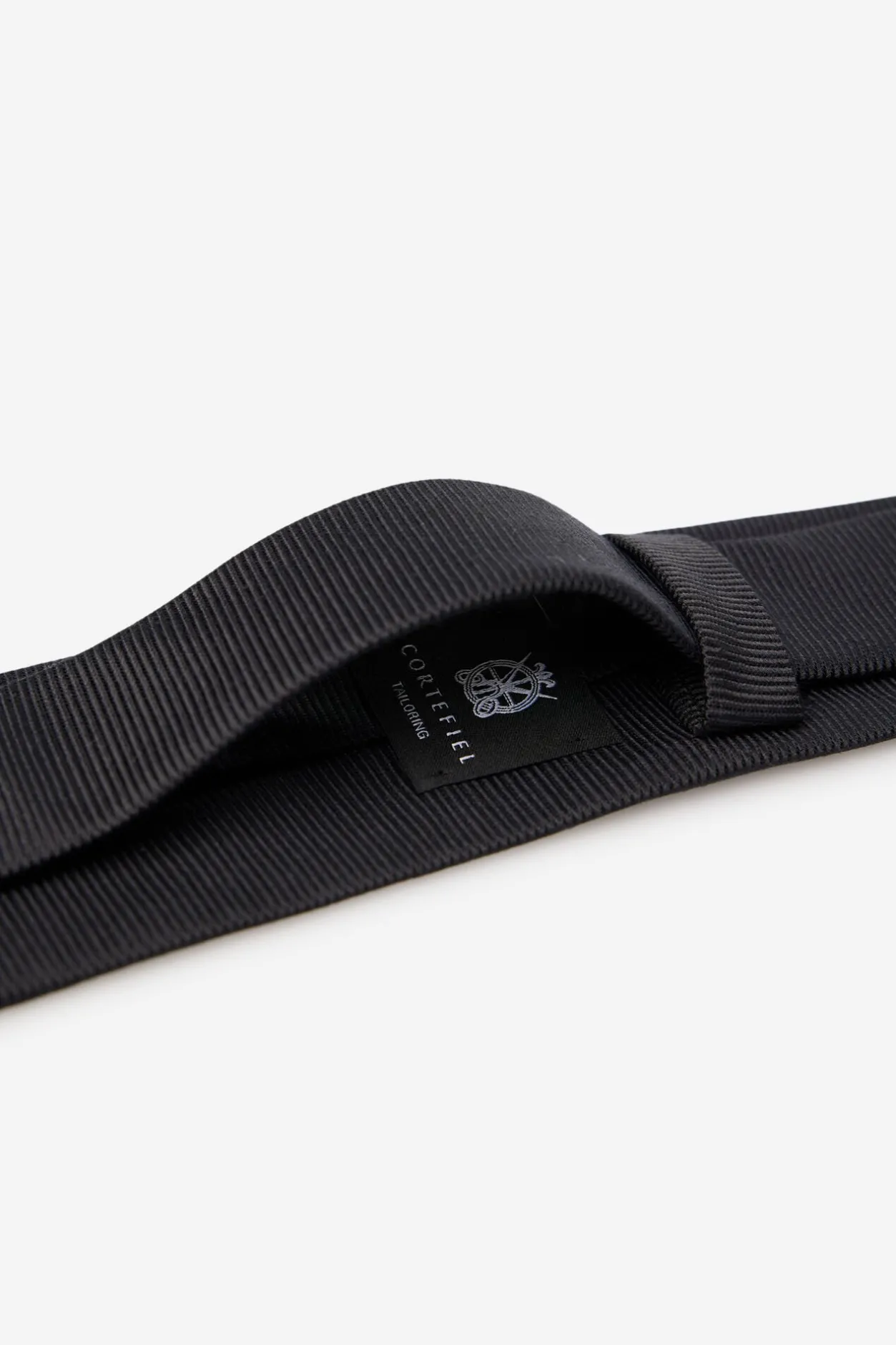 Cortefiel Corbata seda natural Negro Hot