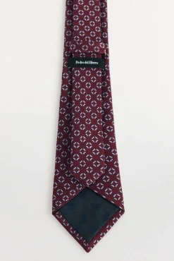 Pedro del Hierro Corbata seda natural Burdeos New