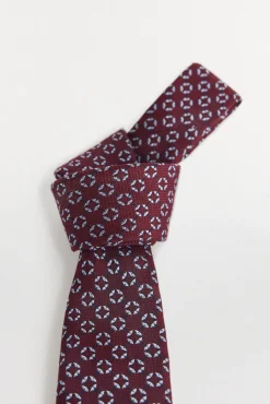 Pedro del Hierro Corbata seda natural Burdeos New