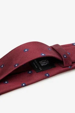 Cortefiel Corbata seda natural Granate