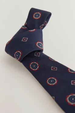 Pedro del Hierro Corbata seda natural Azul