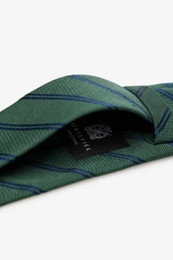 Cortefiel Corbata seda natural Verde oscuro New