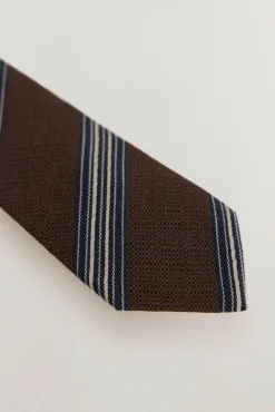 Pedro del Hierro Corbata seda natural Marr&oacute;n