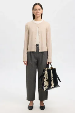 Selected Cárdigan 100% lana merino. Beige Clearance