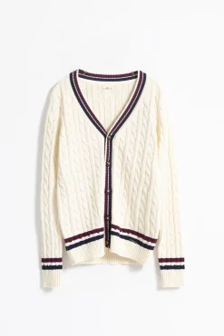 PuroEGO Cárdigan algodón university Beige Online