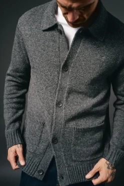 OOTO Cárdigan botones y dos bolsillos Gris Discount