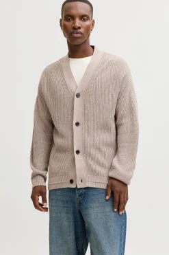 Jack & Jones Cárdigan básico cuello pico gris Best