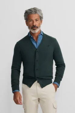 Silbon Cárdigan classic Verde oscuro Hot
