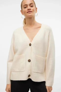 Vero Moda Cárdigan con bolsillos Beige Online