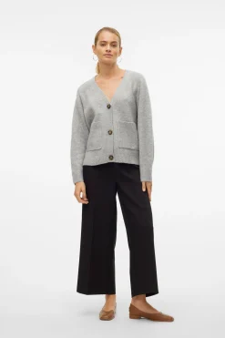 Vero Moda Cárdigan con bolsillos Gris Best