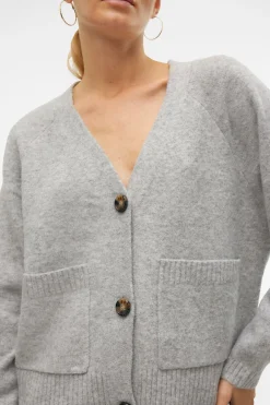 Vero Moda Cárdigan con bolsillos Gris Best