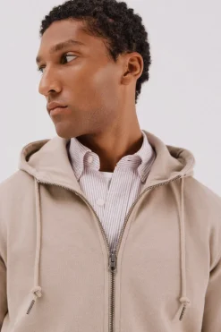 Cortefiel Cárdigan con capucha Beige Hot