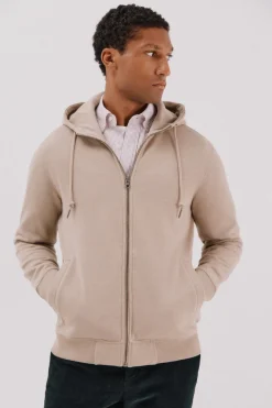 Cortefiel Cárdigan con capucha Beige Hot