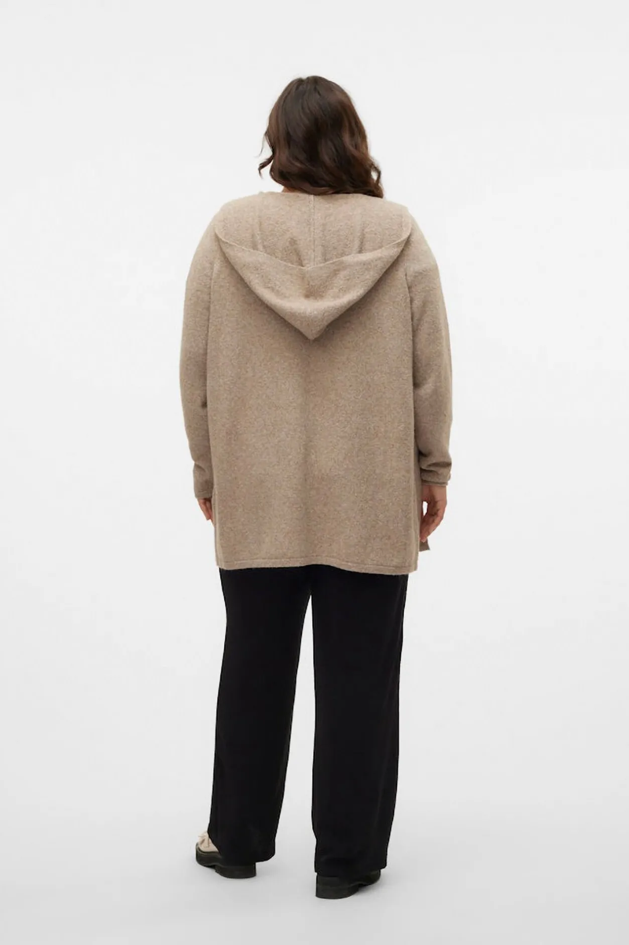 Vero Moda Curve Cárdigan con capucha talla grande Marrón Sale