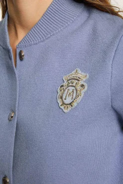 Morgan Cárdigan con cuello teddy Azul Best