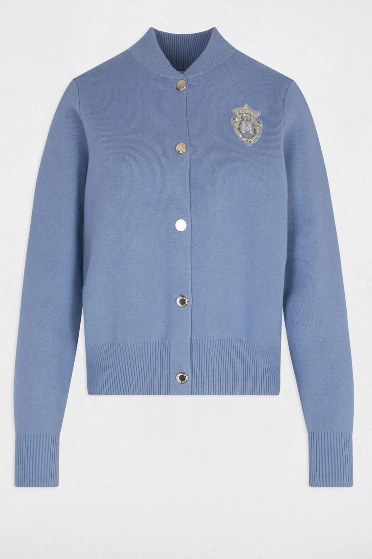 Morgan Cárdigan con cuello teddy Azul Best