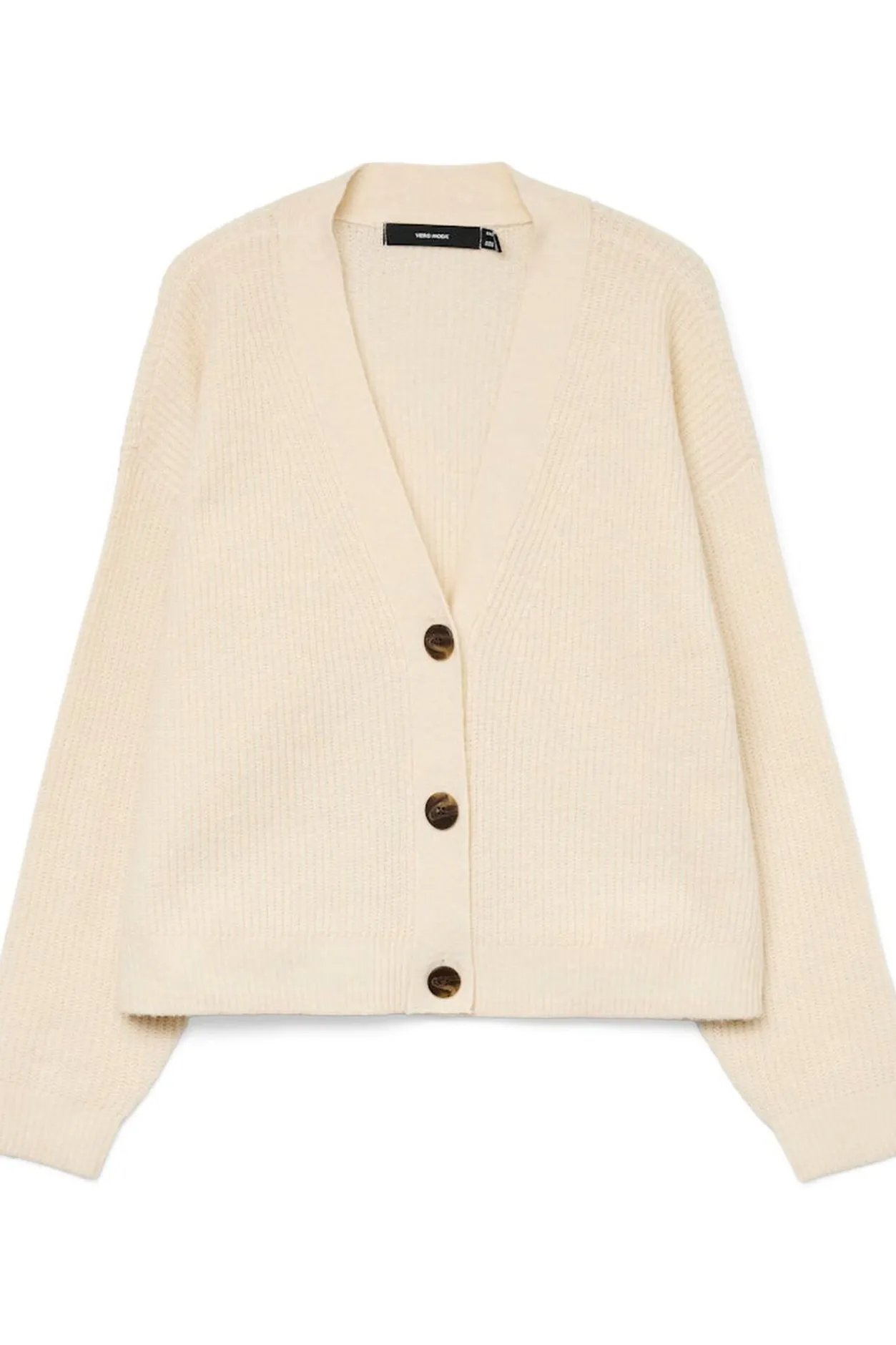 Vero Moda Cárdigan corto de manga larga Beige Online
