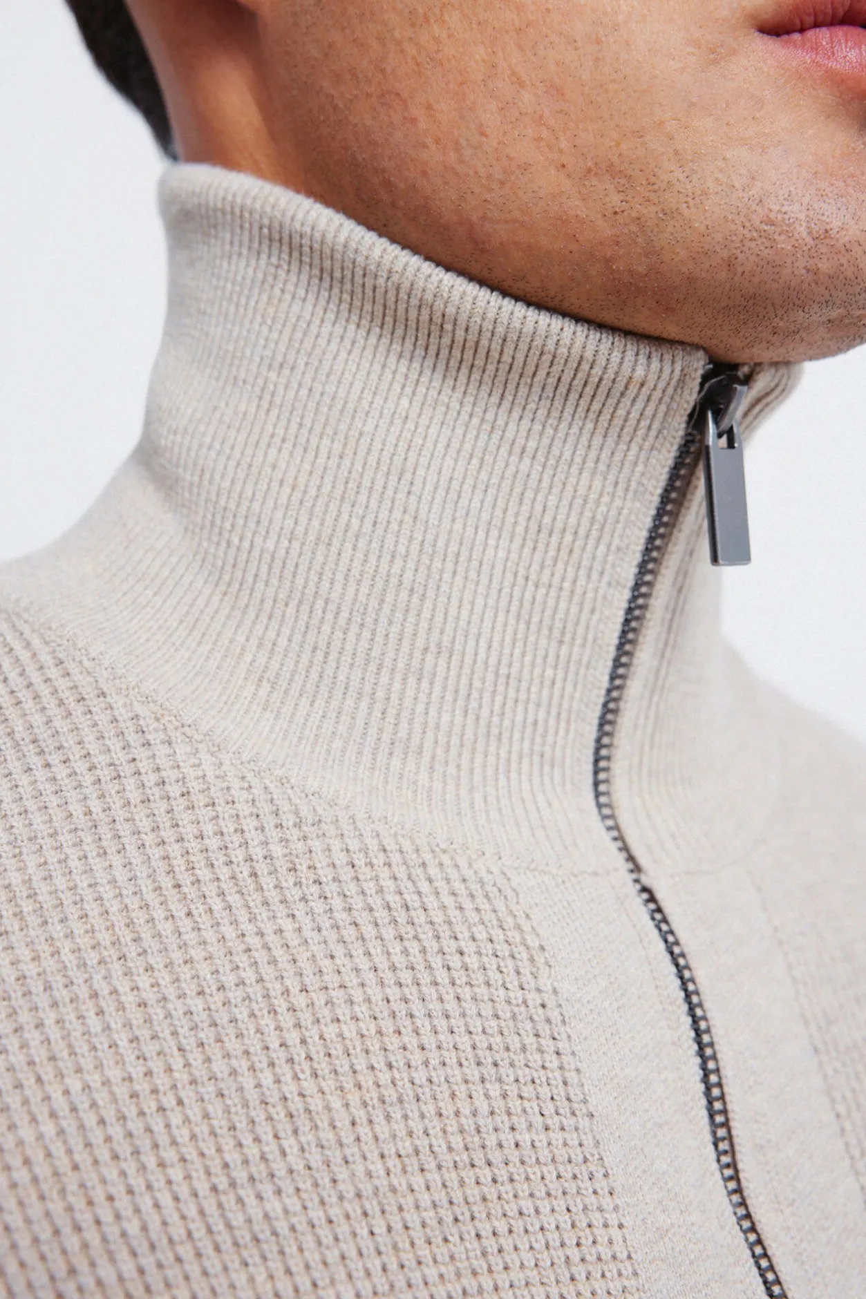 Springfield Cárdigan cremallera nude Best