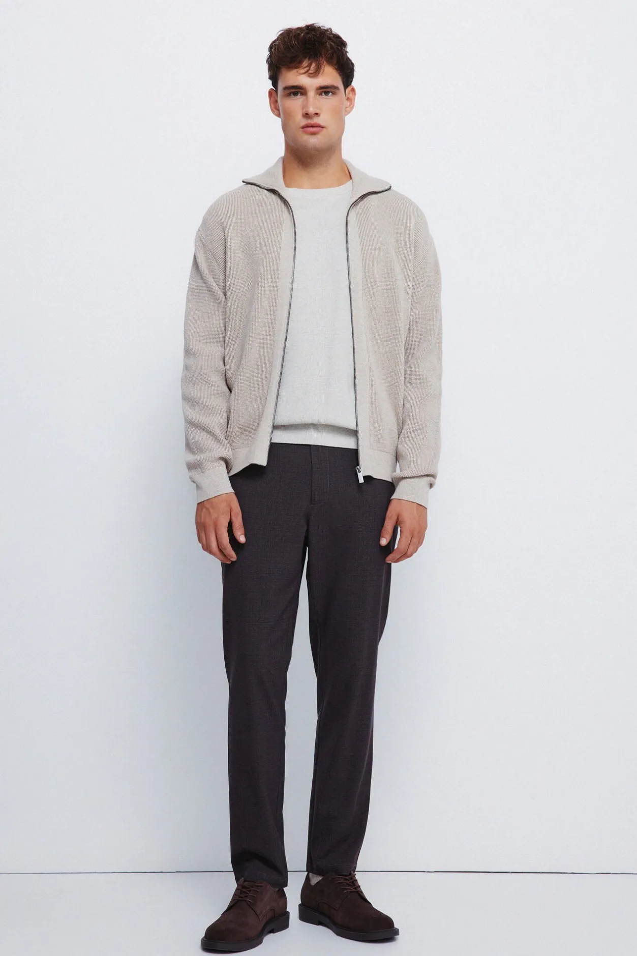 Springfield Cárdigan cremallera nude Best