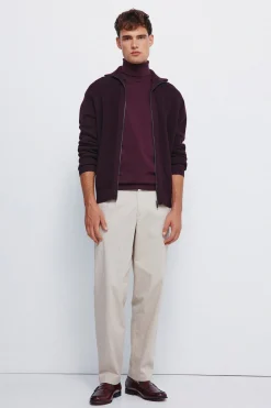 Springfield Cárdigan cremallera burdeos Online