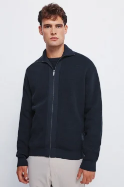 Springfield Cárdigan cremallera azul Best