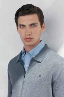 Pedro del Hierro Cárdigan cremallera Gris Online