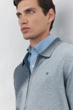 Pedro del Hierro Cárdigan cremallera Gris Online