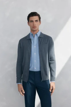 Pedro del Hierro Cárdigan cremallera Gris Online