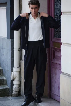 Pedro del Hierro Cárdigan cremallera logo Azul Outlet