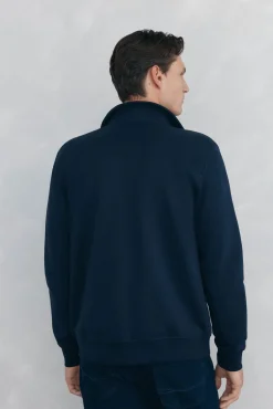 Pedro del Hierro Cárdigan cremallera logo Azul Outlet