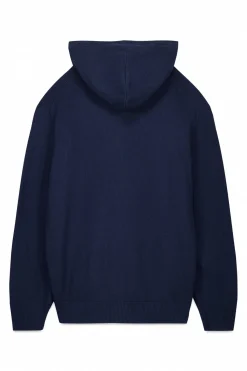 OOTO Cárdigan cremallera y capucha Azul oscuro Sale