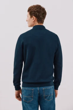 Cortefiel Cárdigan cuello bomber Azul marino Sale