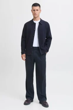 Jack & Jones Cárdigan cuello polo Azul marino Clearance