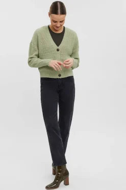 Vero Moda Cárdigan de manga larga con botones Kaki Outlet