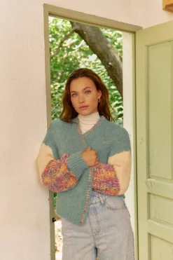 Jaase Cárdigan de punto Turquesa Outlet