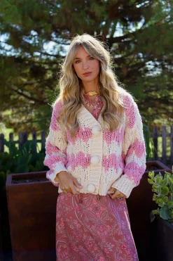 Jaase Cárdigan de punto Rosa Clearance