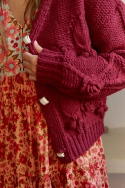 Jaase Cárdigan de punto Vino