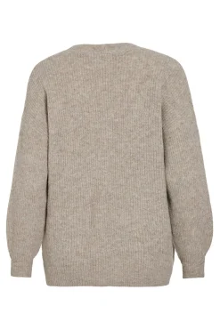 Vila Cárdigan de punto canalé Marr&oacute;n