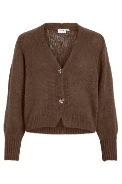 Vila Cárdigan de punto con lana Marr&oacute;n Clearance
