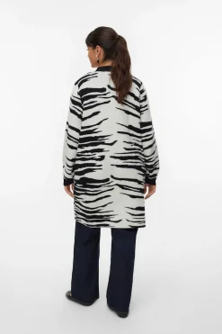 Vero Moda Curve Cárdigan de punto Curve Estampado blanco New
