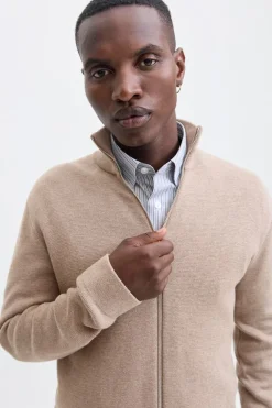 Jack & Jones Cárdigan de punto estructurado Beige