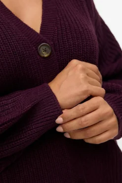 Vero Moda Curve Cárdigan de punto frío talla grande Morado Best